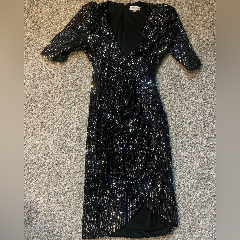 Calvin Klein Women’s Black Sequin Dress
